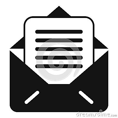 Mail record keeping icon simple vector. Screen plan Vector Illustration