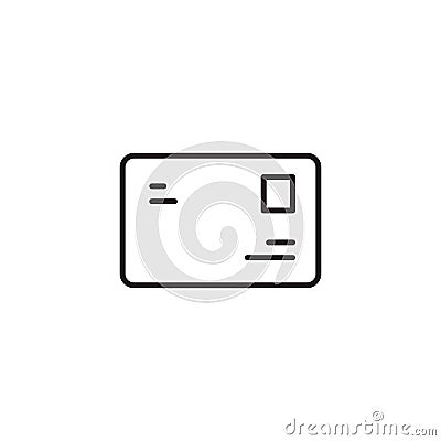Mail send line icon. Email letter send, web message outline icon. Isolated Vector Illustration