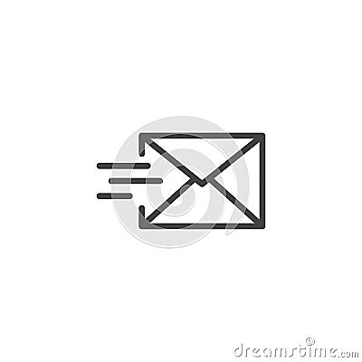 Mail send line icon Vector Illustration