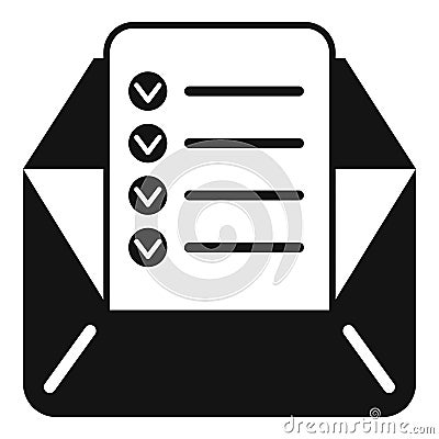 Mail task schedule icon simple vector. Event time Vector Illustration