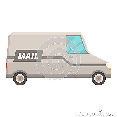 Mail truck delivery icon cartoon vector. Mail man Vector Illustration