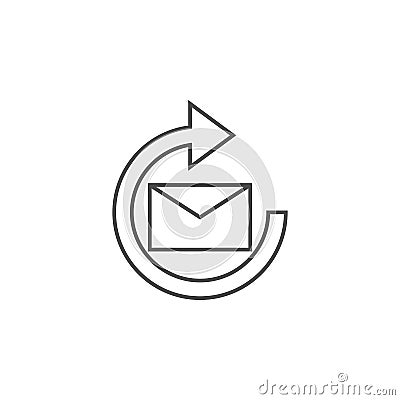 mail update sign icon. Element for mobile concept and web apps. Thin line icon for website design and development, app developmen Stock Photo