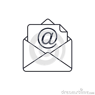 Mail vector icon. E-mail icon, Envelope illustration. Address symbol for web, contacts or communication business letter Vector Illustration