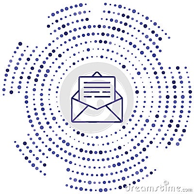 mail vector icon. mail editable stroke. mail linear symbol for use on web and mobile apps, logo, print media. Thin line Vector Illustration