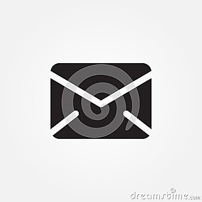 Mail vector icon isolated on white background . Vector Illustration