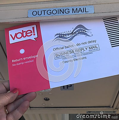 Mail In Voting Ballot USA Election Editorial Stock Photo