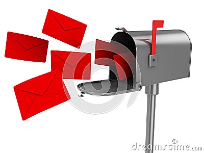 Mailbox Cartoon Illustration