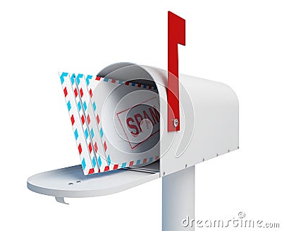 Mailbox full spam Stock Photo