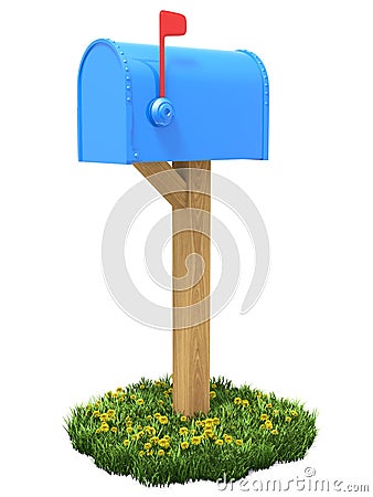 Mailbox on the grass Stock Photo