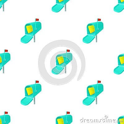 Mailbox with letter pattern seamless vector Vector Illustration