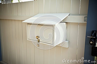 Locked Mailbox Stock Photo
