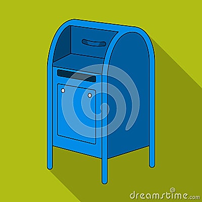 Mailbox.Mail and postman single icon in flat style vector symbol stock illustration web. Vector Illustration