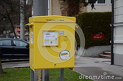 Mailbox in Salzburg Editorial Stock Photo