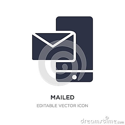 mailed icon on white background. Simple element illustration from Multimedia concept Vector Illustration