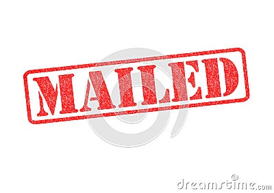 MAILED Stamp Stock Photo