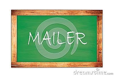 MAILER text written on green school board Stock Photo