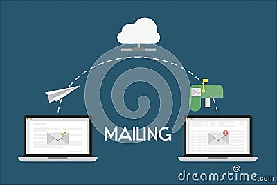 Mailing Flat Illustration Vector Illustration