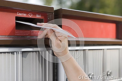 Mailing a letter Stock Photo