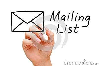 Mailing List Concept Stock Photo