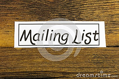 Mailing list cutout mail message communication newsletter Stock Photo