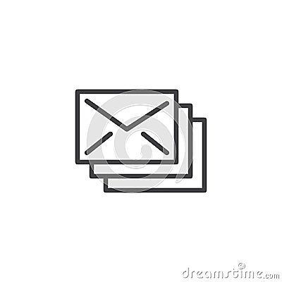 Mails outline icon Vector Illustration