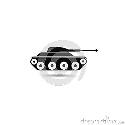 main battle tanks icon logo vector icon illustration Cartoon Illustration