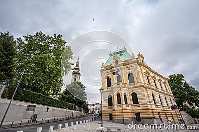 Main building of the Austrian embassy for Serbia Osterreichische botschaft in Belgrade. Editorial Stock Photo