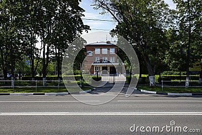 Main building of Balashikha Industrial technical high school in Lenin avenue, Russia. Editorial Stock Photo