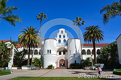 Main Building Hepner Hall on San Diego State University Campus Editorial Stock Photo