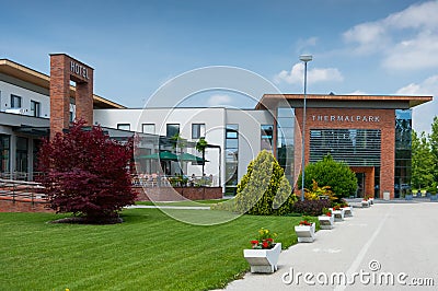 The main building of the thermal baths . Editorial Stock Photo