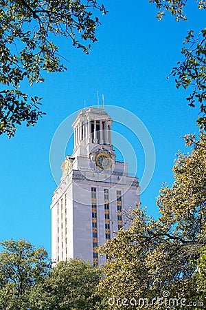 Main Building Tower at the University of Texas Editorial Stock Photo