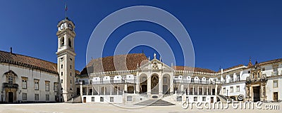 The main building of the University of Coimbra Stock Photo