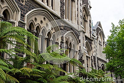 Main building of University of Otago in Dunedin, New Zealand Stock Photo