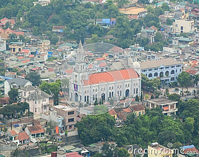 The Main Church in Halong city, Quang Ninh, Vietnam Editorial Stock Photo