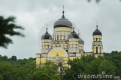 Main church of the Hancu Monastery Stock Photo