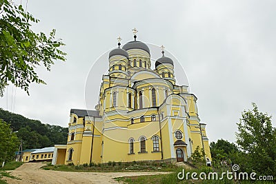 Main church of the Hancu Monastery Stock Photo