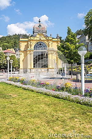 Main colonnade in MariÃ¡nskÃ© LÃ¡znÄ›, Czech Republic Stock Photo