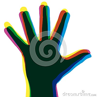 Concept of open hands saluting as a sign of peace Stock Photo