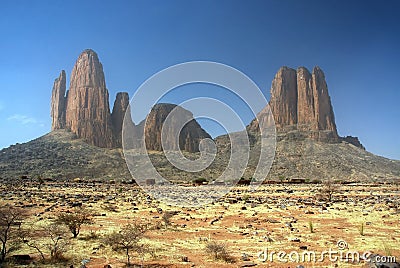 The Main de Fatima rock formations in Mali Stock Photo