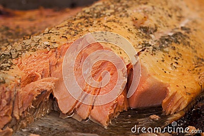 Main dish salmon Stock Photo
