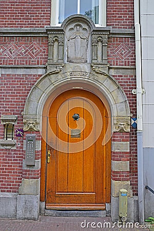 Main Door Entrance to The Begijnhof in Amsterdam, The Netherlands Editorial Stock Photo