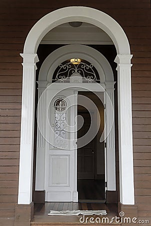 Main Door of a Mansion Stock Photo