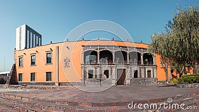 Main entrance of the Blaisten Collection Museum with the university tower in the background Editorial Stock Photo