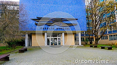 Faculty of electrical engineering of Czech Technical University Editorial Stock Photo