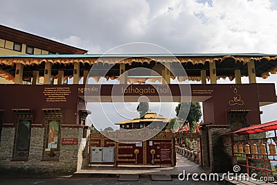 Main entrance gate of Tathagata Tsal Buddha Park in Ravangla Stock Photo