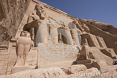 FaÃ§ade Great Temple of Ramses II in Abu Simbel, Egypt Stock Photo