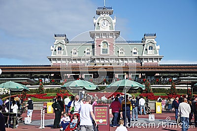 Main Entrance of Magic Kingdom of Disney Editorial Stock Photo