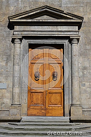 Main entrance to the building Bartolini Salimbeni, Florence Stock Photo