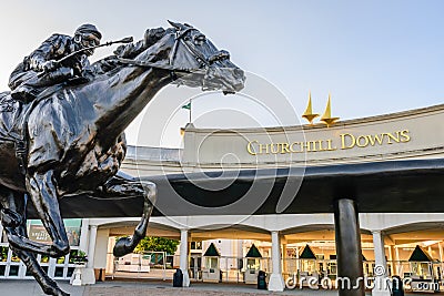 Main Entrance to Churchill Downs Editorial Stock Photo