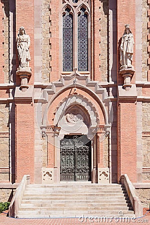 Main Entrance to the Comillas University Stock Photo